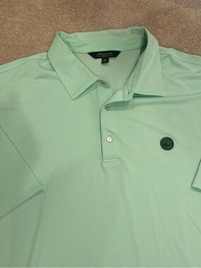 Masters 1934 Collection Mint Green Men's Golf Polo Shirt